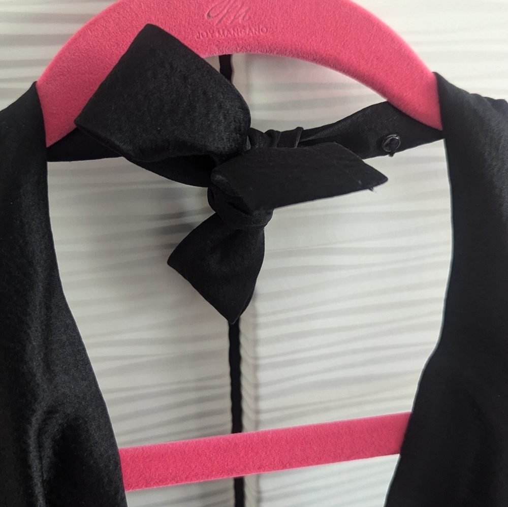 Vintage Y2K 2000s banana Republic 100% silk black halter dress - Picture 9 of 16